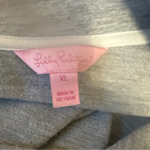 Lilly Pulitzer Gray Boxy Long Sleeve sweatshirt - Picture 6 of 7